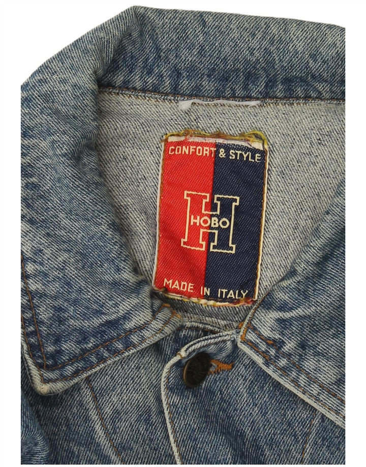 Jaqueta jeans masculina vintage UK 40 grande azul