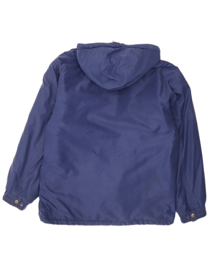 Jaqueta corta-vento masculina Polartec de grandes dimensões UK 38 poliéster azul médio