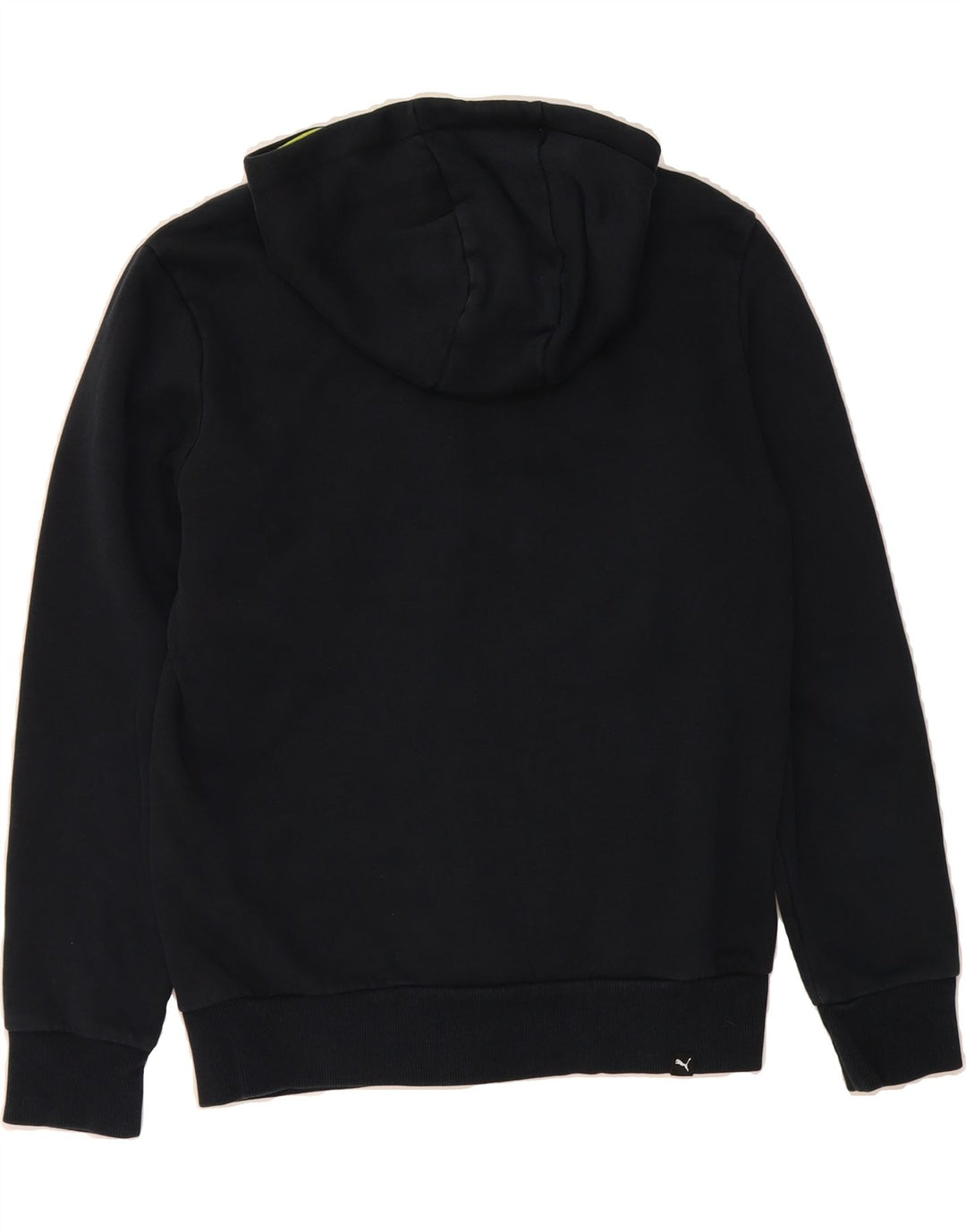 PUMA Mens Graphic Zip Hoodie Sweater Small Navy Blue Cotton Vintage Puma and Second-Hand Puma from Messina Hembry 