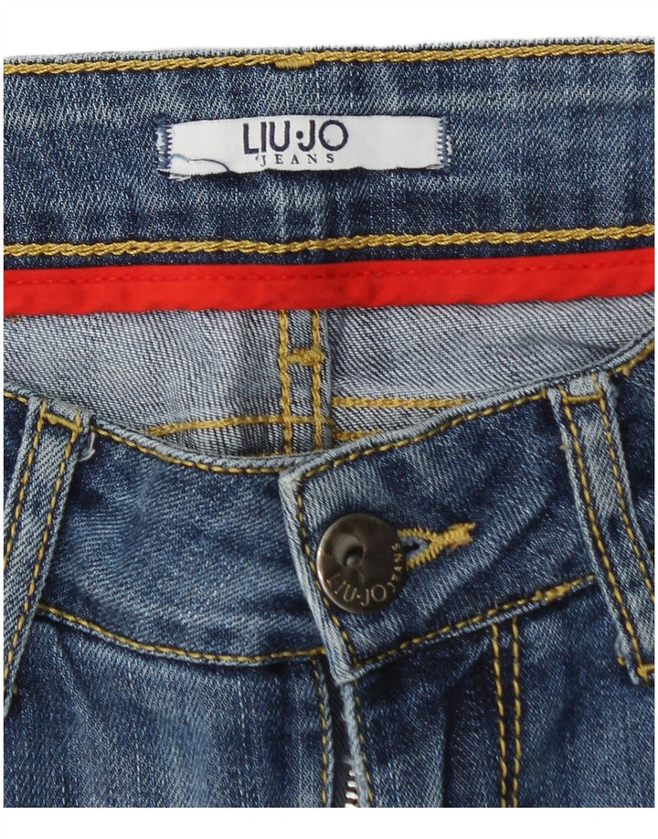 LIU JO Calça jeans skinny feminina desgastada W26 L30 azul