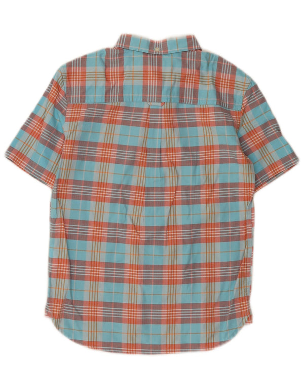 Lyle & Scott Camisa masculina de manga curta 12-13 anos algodão xadrez multicolorido