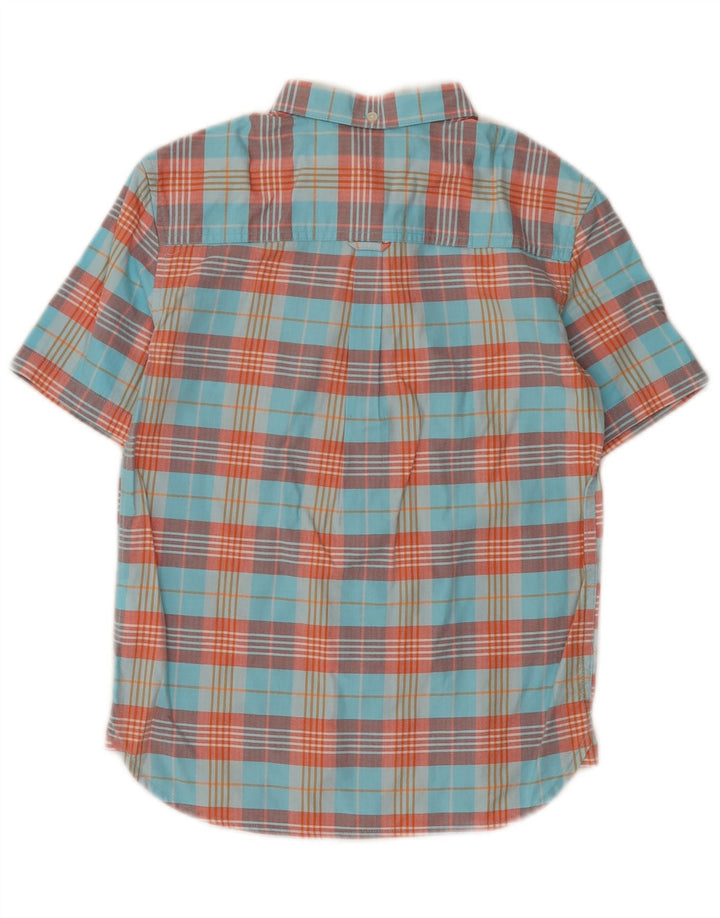 Lyle & Scott Camisa masculina de manga curta 12-13 anos algodão xadrez multicolorido