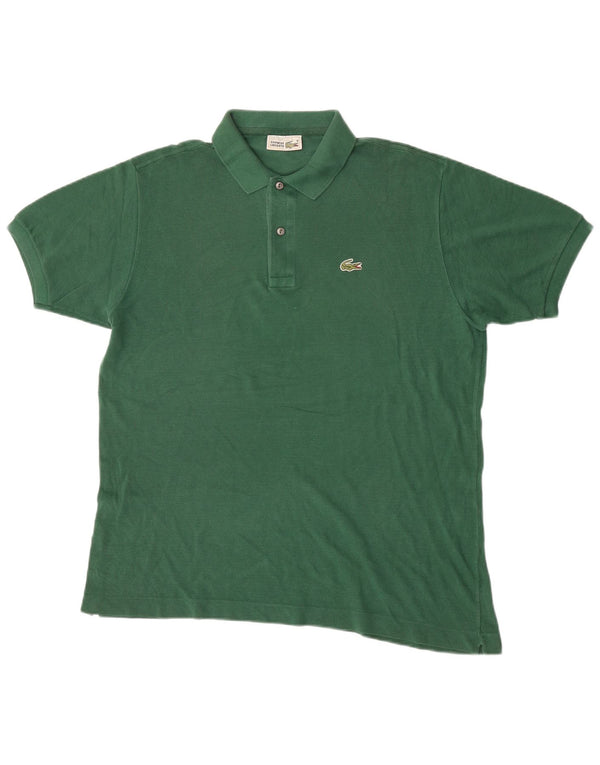 Camisa polo masculina Lacoste tamanho 6 XL algodão verde