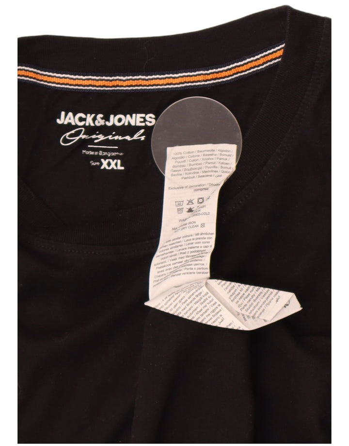 Camiseta masculina Jack & Jones Top 2XL algodão preto