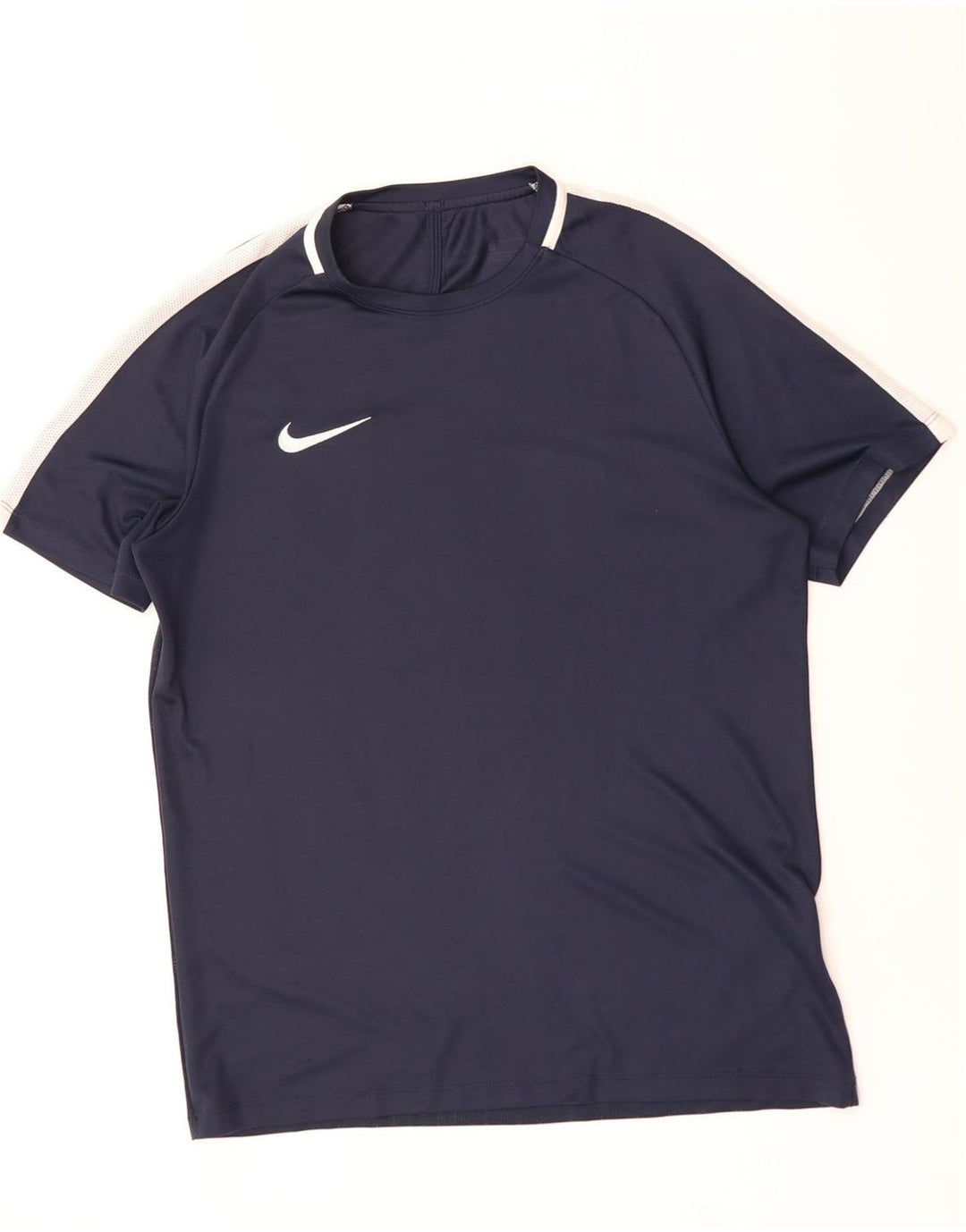 Camiseta masculina NIKE Dri Fit grande poliéster colorblock azul marinho
