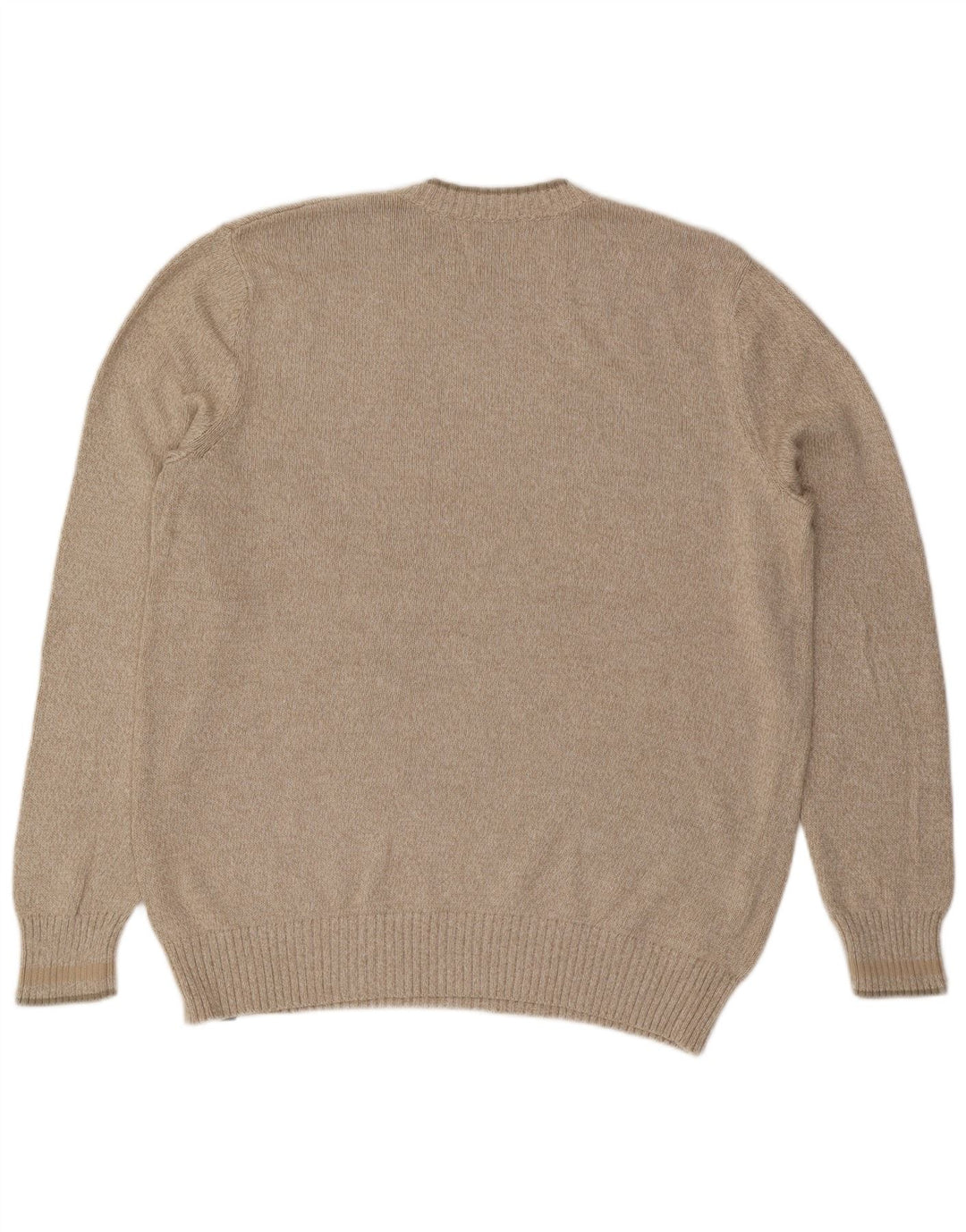 EDDIE BAUER Suéter masculino com gola redonda XL algodão bege