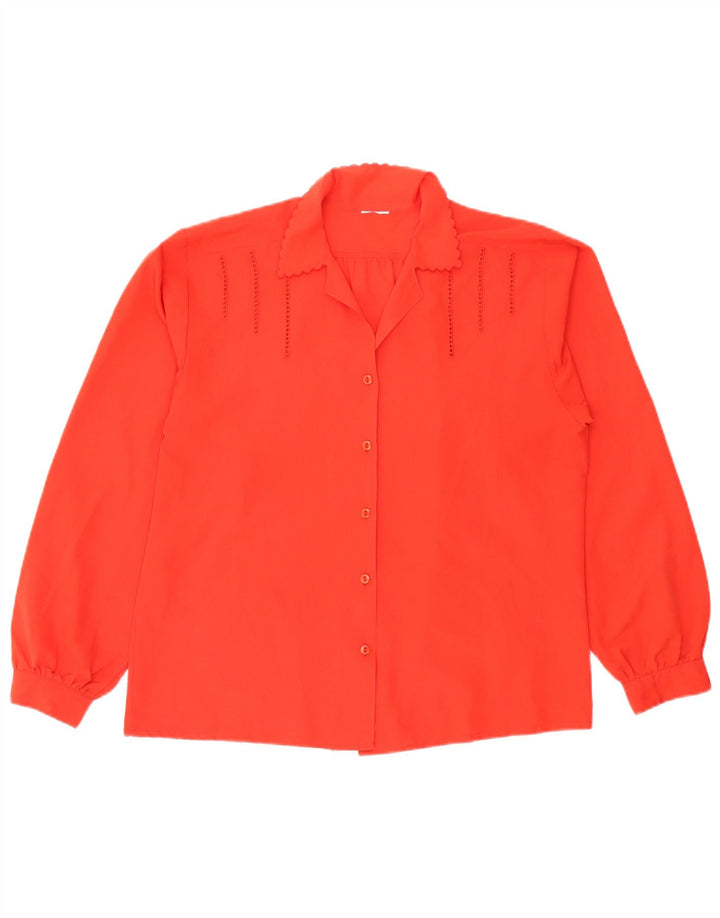 Blusa feminina vintage UK 16 grande vermelha