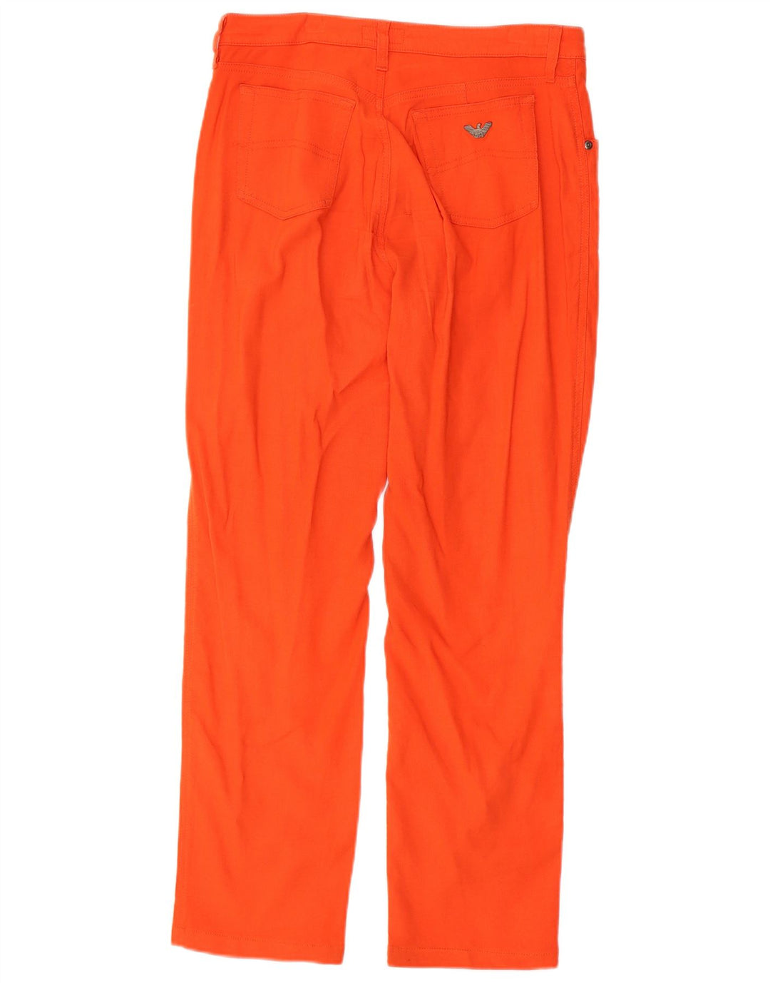 Calça feminina reta casual ARMANI W31 L30 laranja linho