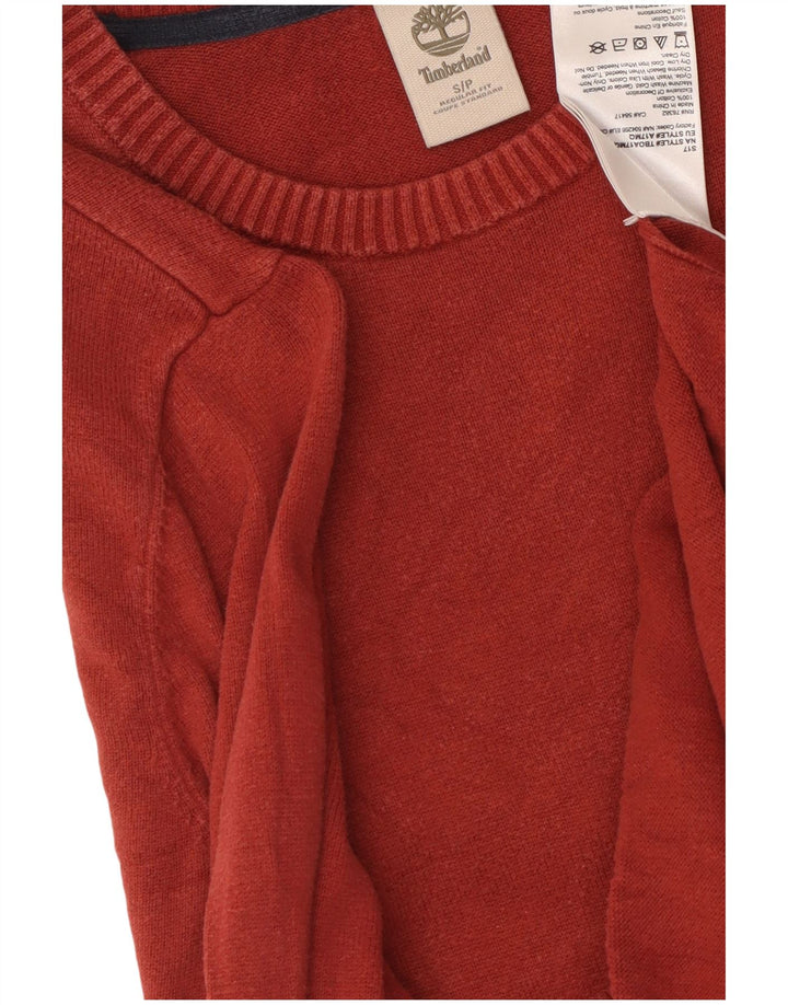 Suéter masculino TIMBERLAND com gola canoa pequeno algodão vermelho
