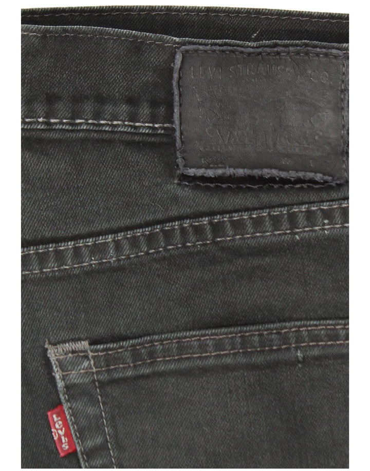 LEVI'S Masculino 522 Straight Jeans W30 L28 Algodão Preto