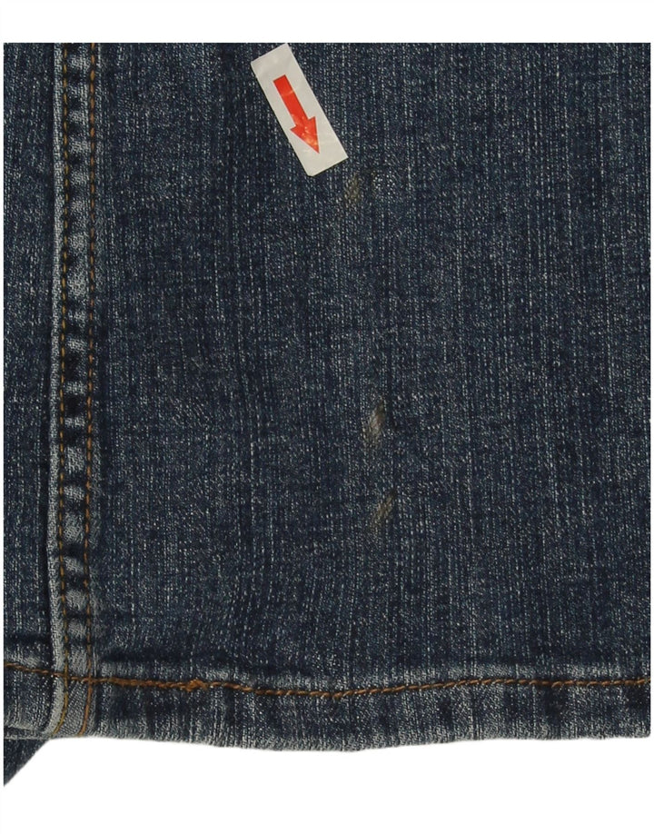 Levi's feminino 518 super low bootcut jeans US 5 médio W28 L31 algodão azul