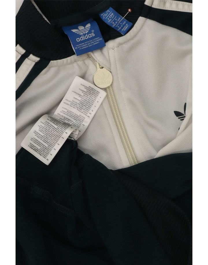 Jaqueta Adidas Meninos Treino Top 9-10 Anos Branco Colorblock Poliéster