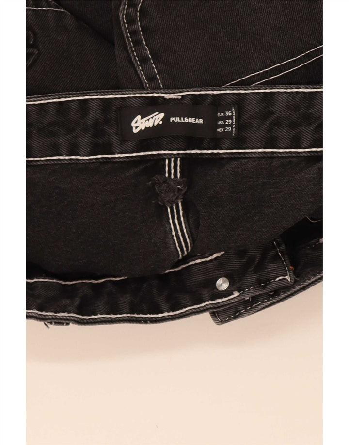 Shorts jeans masculinos Pull & Bear STWD Cargo EU 36 pequeno W29 algodão preto
