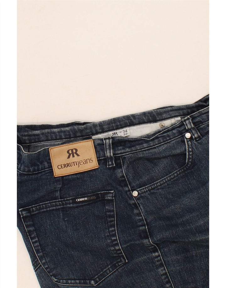 CERRUTI Womens Tapered Jeans W34 L29 Navy Blue Cotton Vintage Cerruti and Second-Hand Cerruti from Messina Hembry 