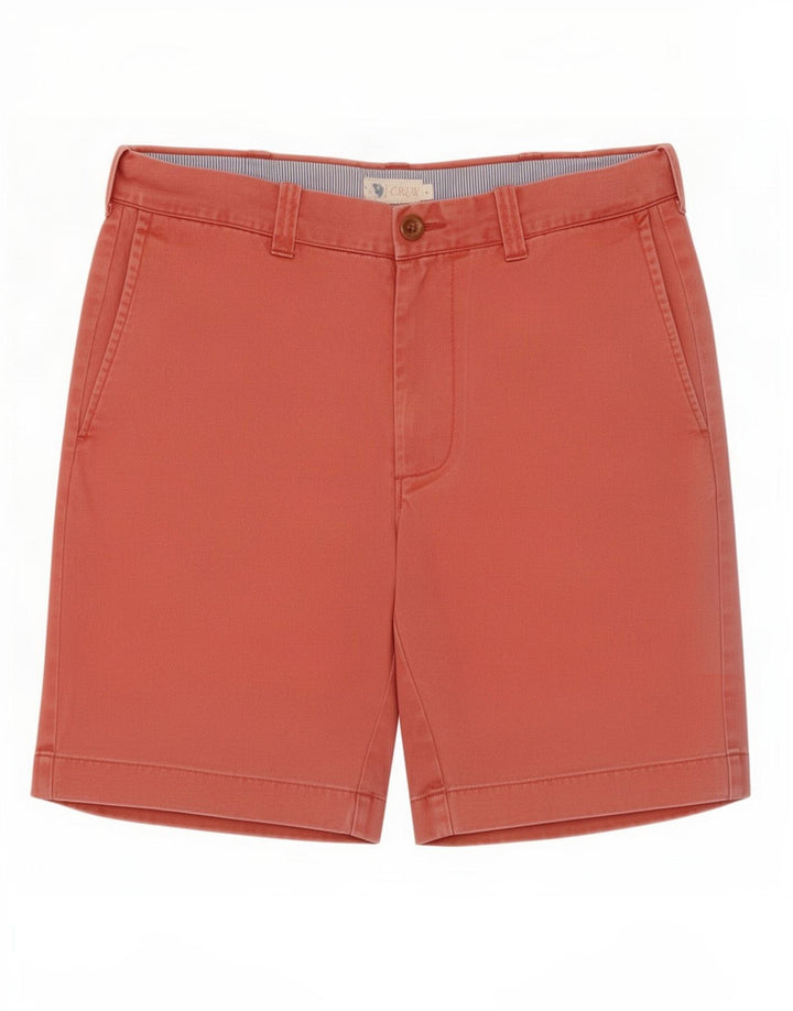 J. Crew Mens Chino Shorts Médio W31 Algodão Vermelho