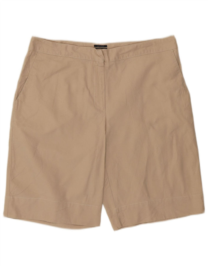 IZOD Shorts Chino Feminino US 12 Grande W34 Algodão Bege