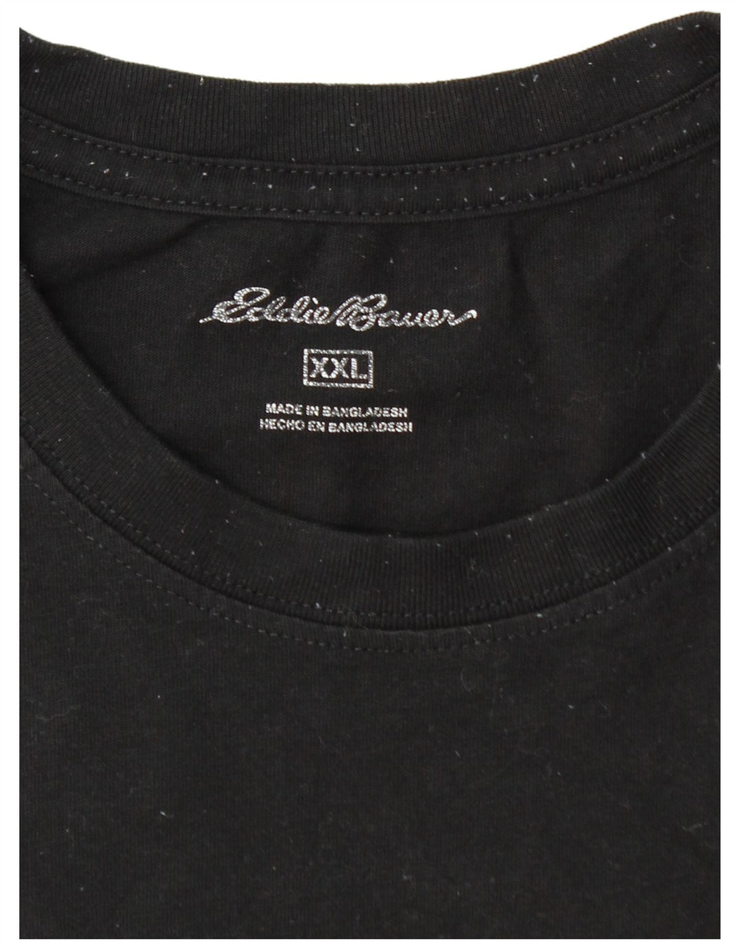 EDDIE BAUER Camiseta masculina Top 2XL algodão preto