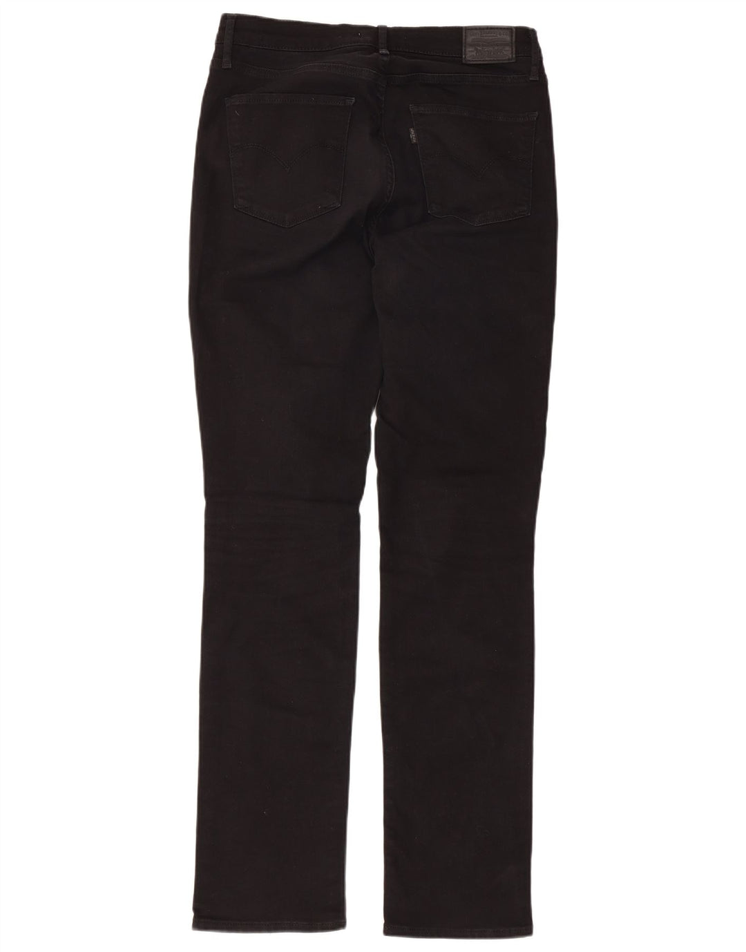 Calça jeans feminina LEVI'S 724 de cintura alta reta W31 L31 algodão preto