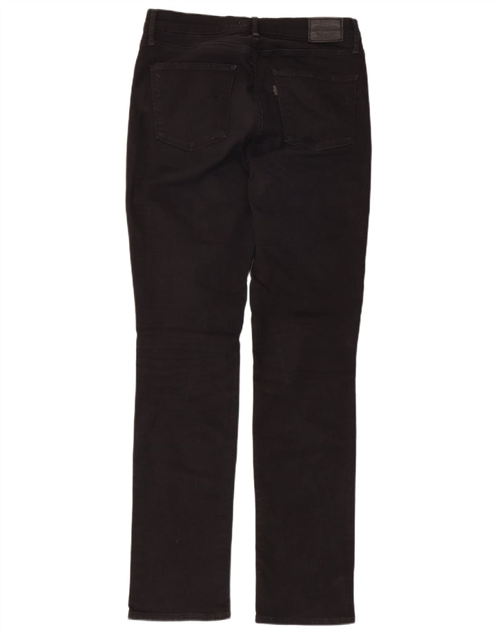 Calça jeans feminina LEVI'S 724 de cintura alta reta W31 L31 algodão preto