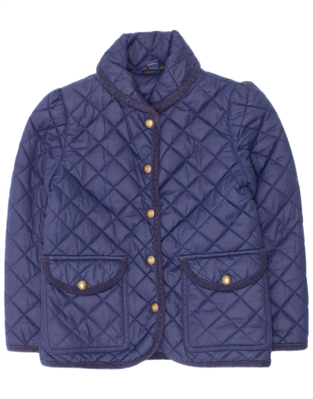 Jaqueta acolchoada Polo Ralph Lauren para meninas 5-6 anos azul marinho poliéster