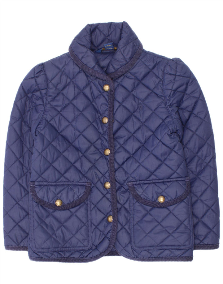 Jaqueta acolchoada Polo Ralph Lauren para meninas 5-6 anos azul marinho poliéster