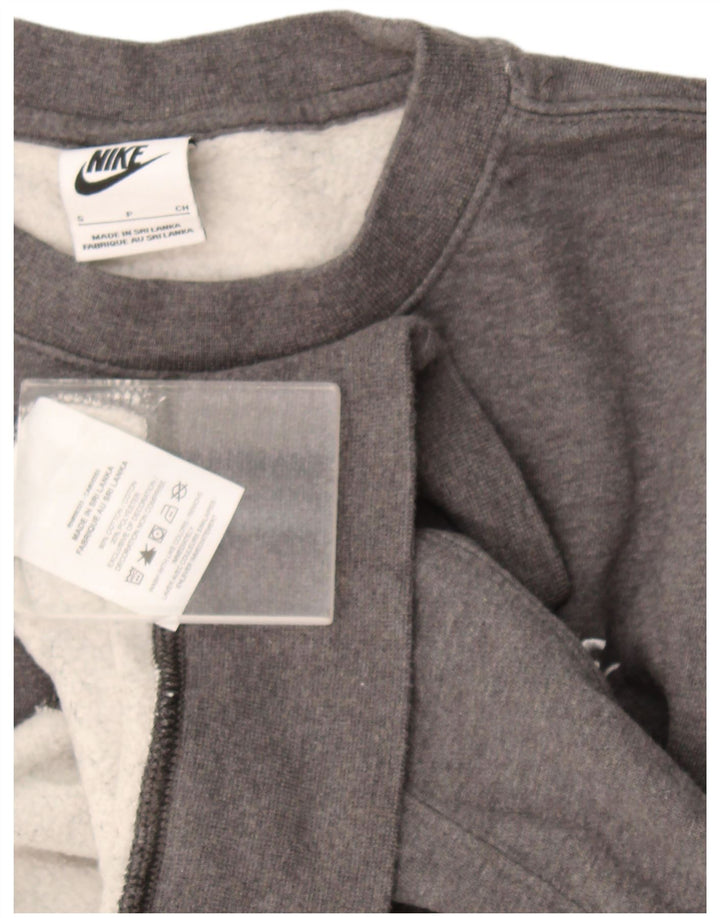 Nike Mens Moletom Jumper Pequeno Algodão Cinza