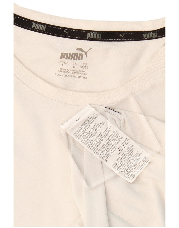 Camiseta masculina PUMA grande algodão branco
