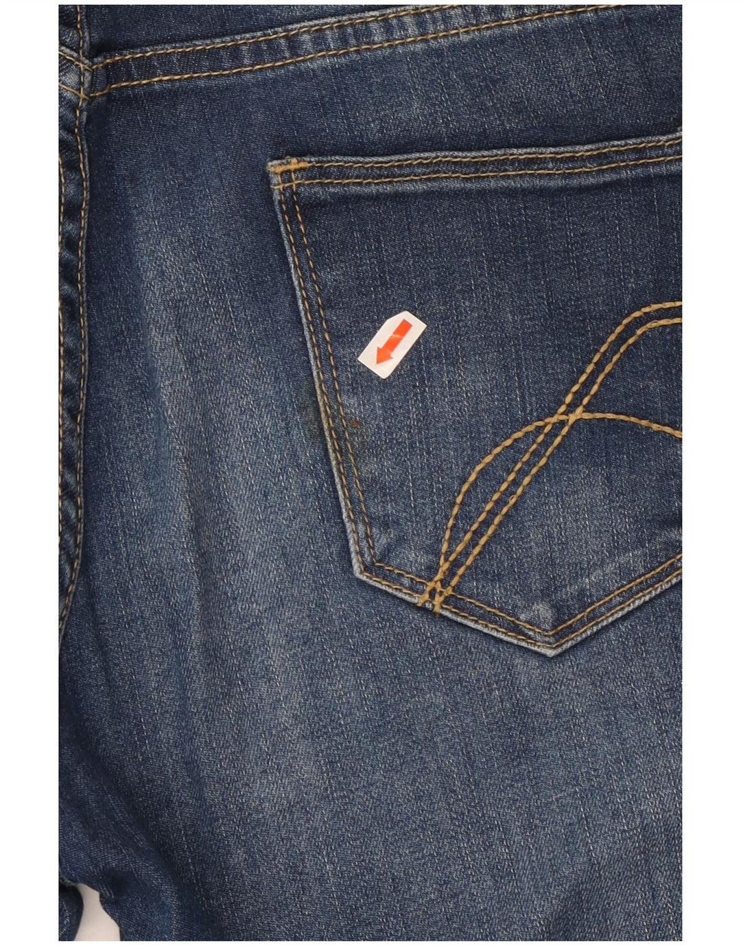 French Connection Calça jeans feminina bootcut flared EUA 16 2XL W38 L33 algodão azul