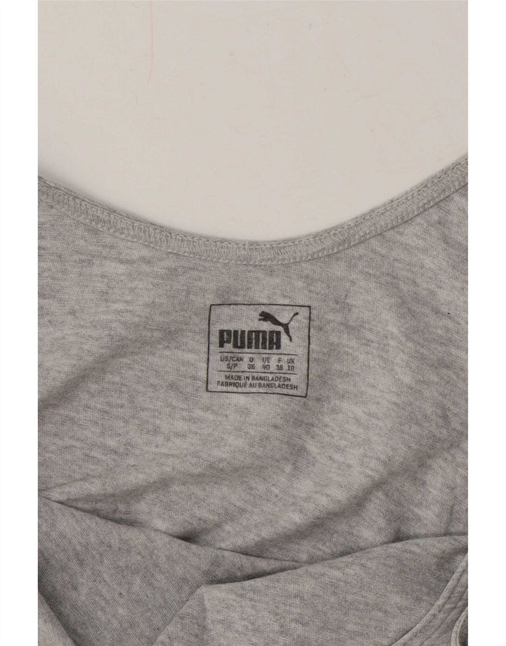 Colete gráfico feminino Puma UK 10 pequeno cinza manchado