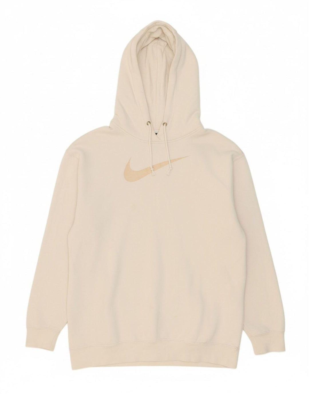 NIKE feminino oversized gráfico moletom com capuz UK 6 XS algodão branco