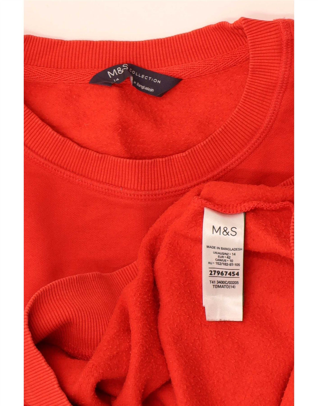 Suéter feminino Marks & Spencer com estampa oversized Reino Unido 14 grande vermelho