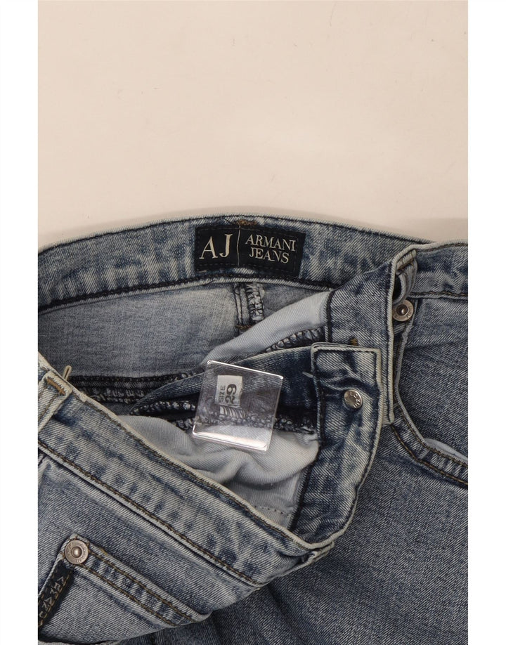 ARMANI Jeans retos femininos W29 L28 algodão azul