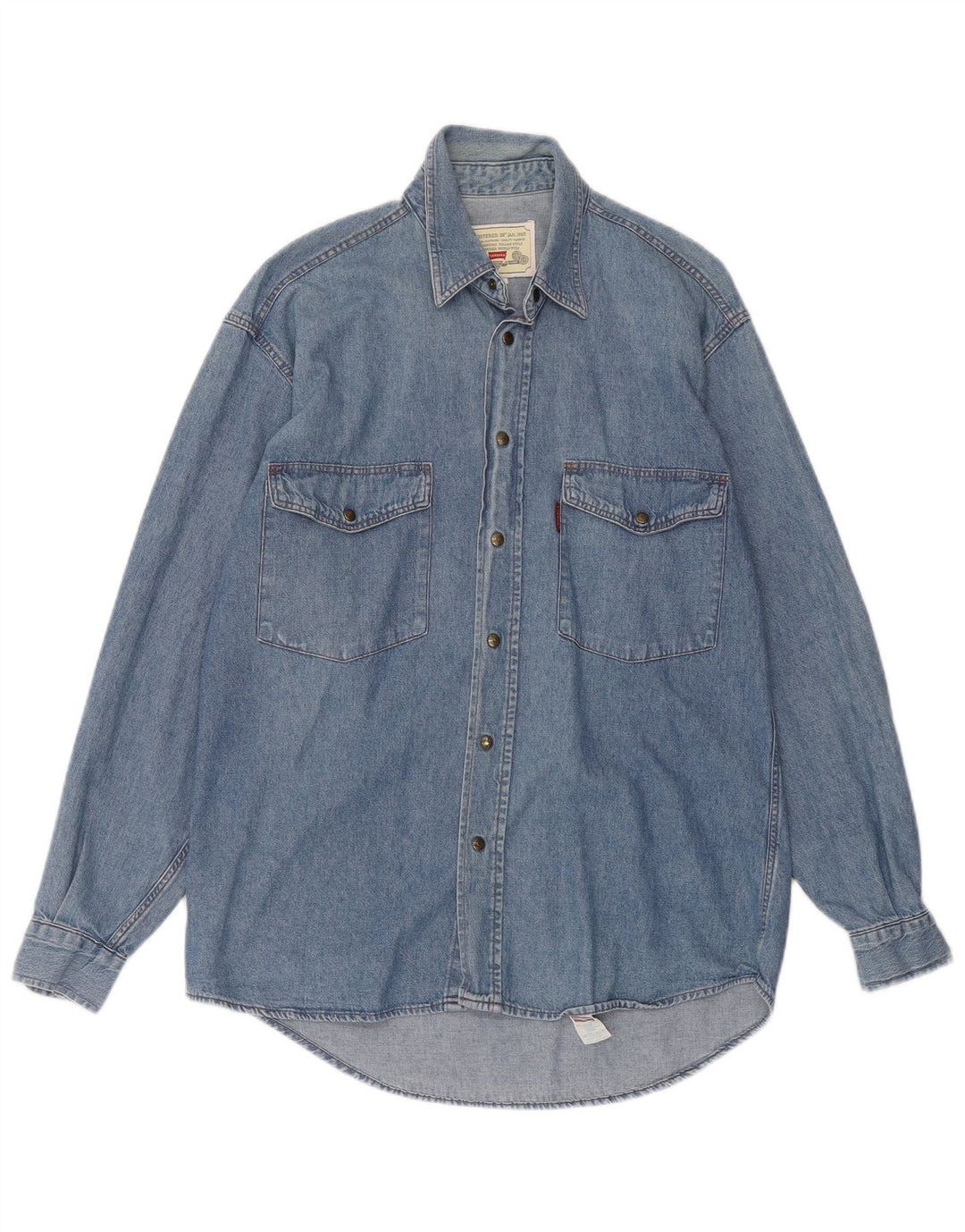 Camisa jeans masculina CARRERA pequena azul algodão