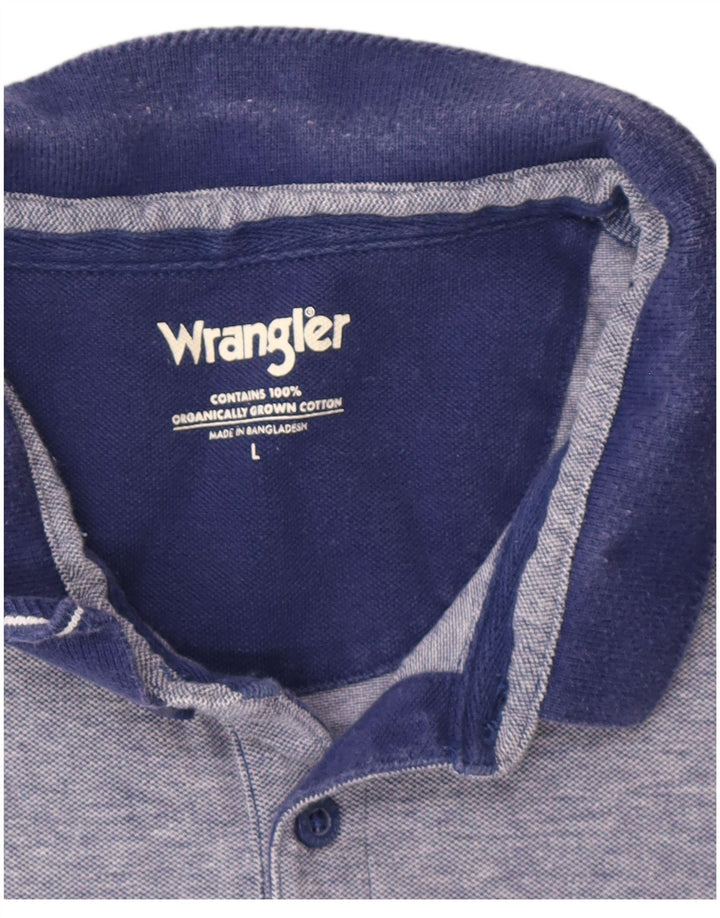 Camisa polo masculina Wrangler grande algodão azul marinho