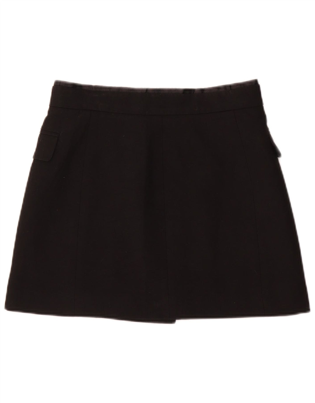 Mini saia feminina Zara Wrap pequena W26 preta