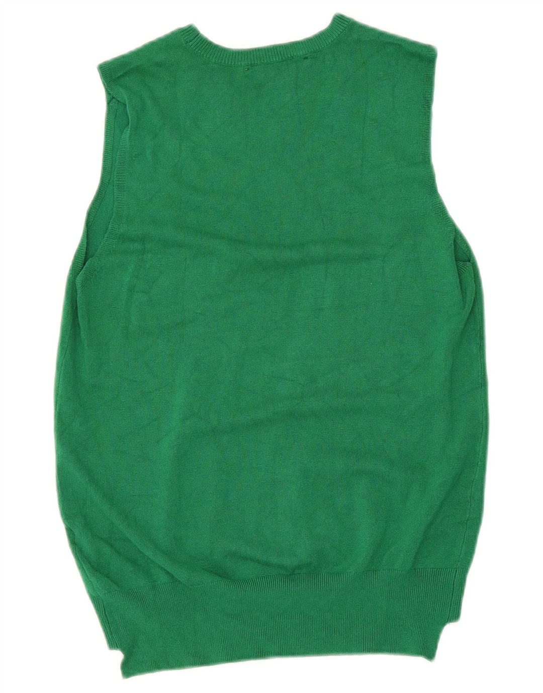 Zara Womens Vest Tank Top UK 12 Médio Viscose Verde