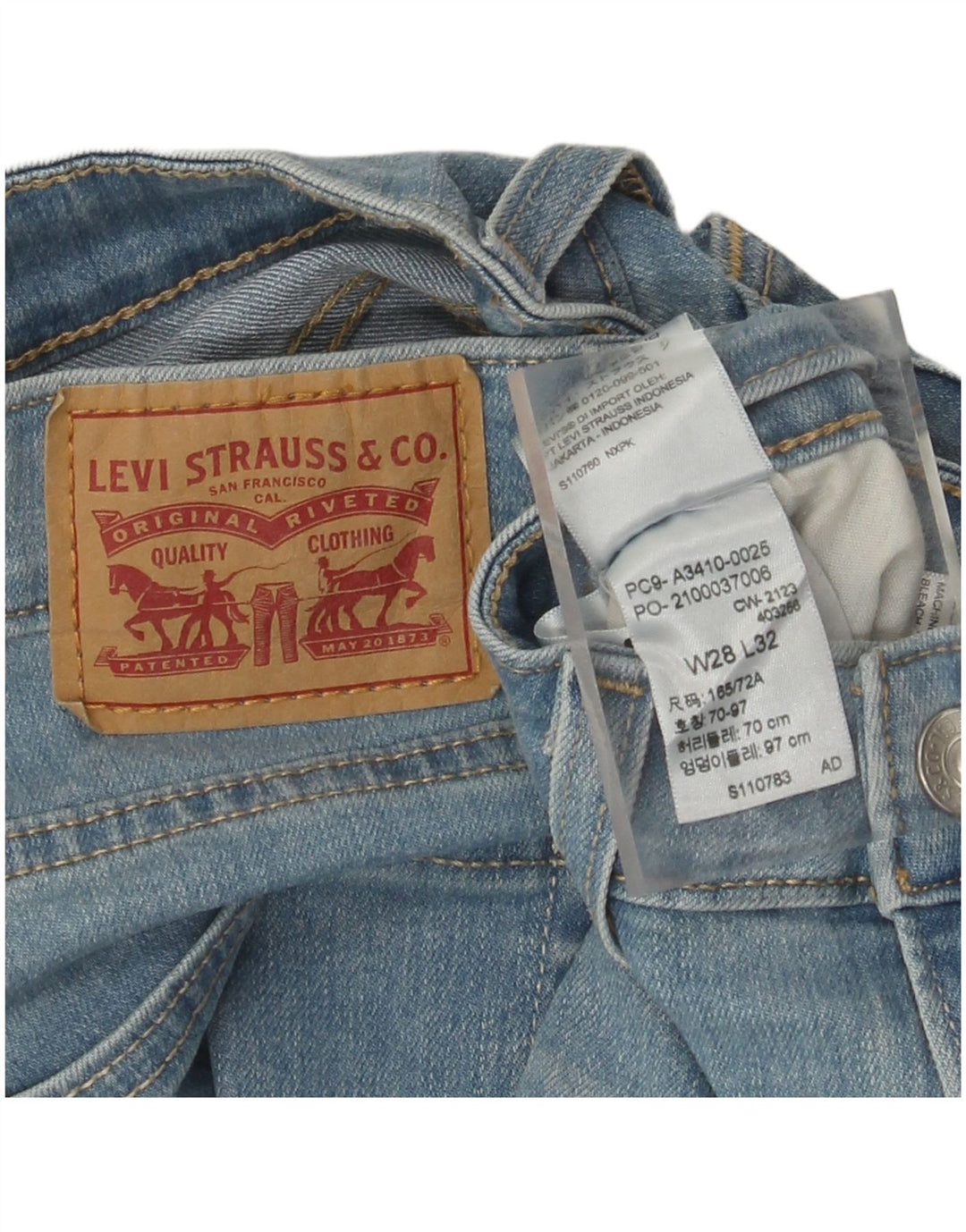 LEVI'S Feminino 724 Flared Jeans W28 L32 Azul Algodão