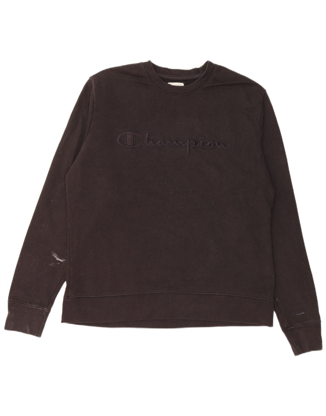 Champion masculino gráfico moletom jumper médio algodão preto