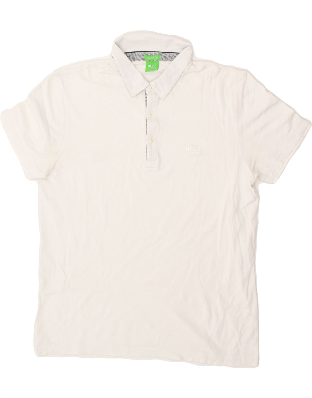 Camisa polo masculina de ajuste regular HUGO BOSS grande branca