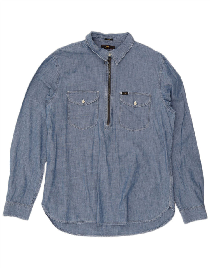 Camisa pulôver masculina Lee Indigo Regular Fit azul médio