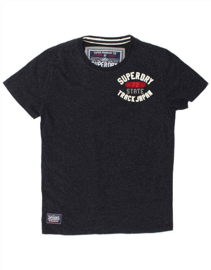 Camiseta gráfica masculina Superdry Top XL algodão preto