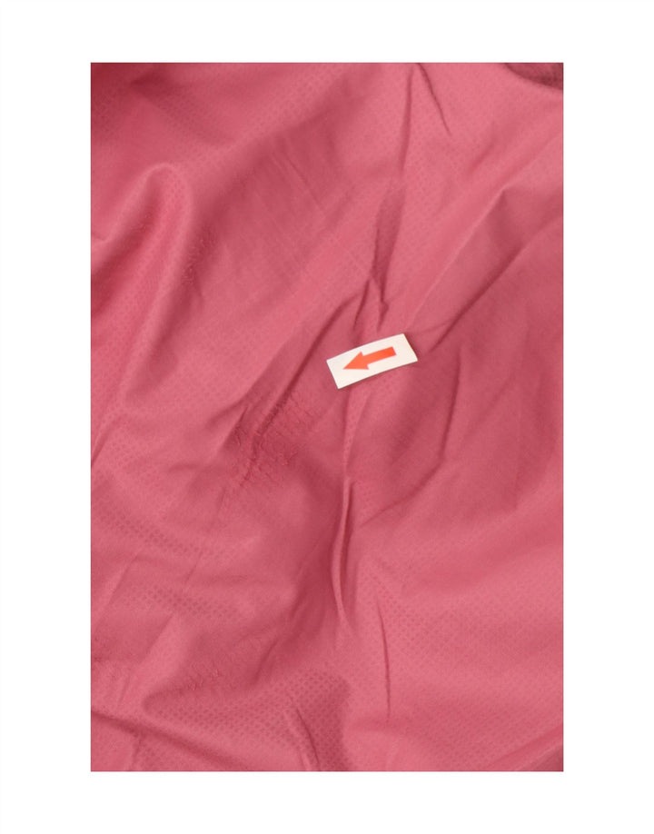 Capa de chuva encapuçado Reino Unido 14 grande poliéster rosa das mulheres do armazém da montanha