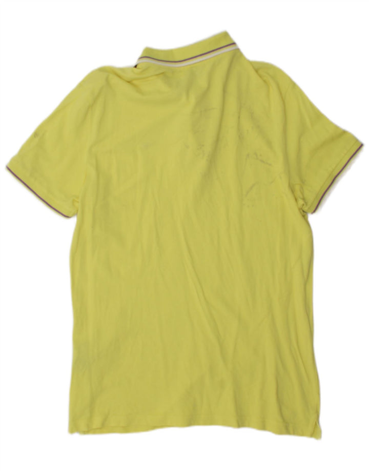 Camisa polo masculina Diadora grande algodão amarelo