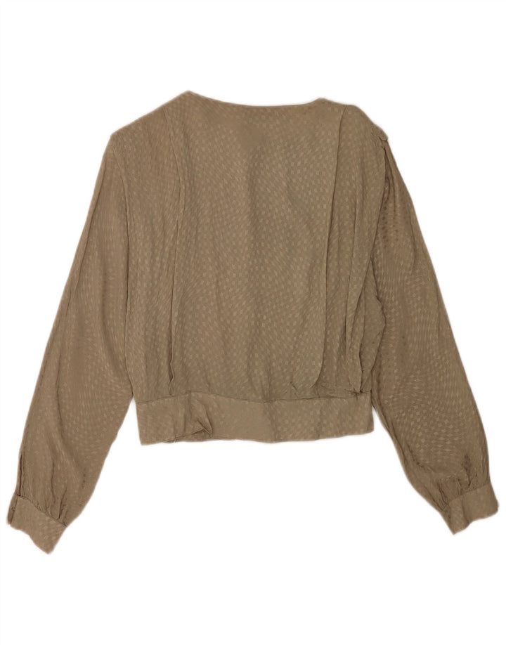 Blusa feminina Modyva de manga comprida IT 44 verde médio geométrico