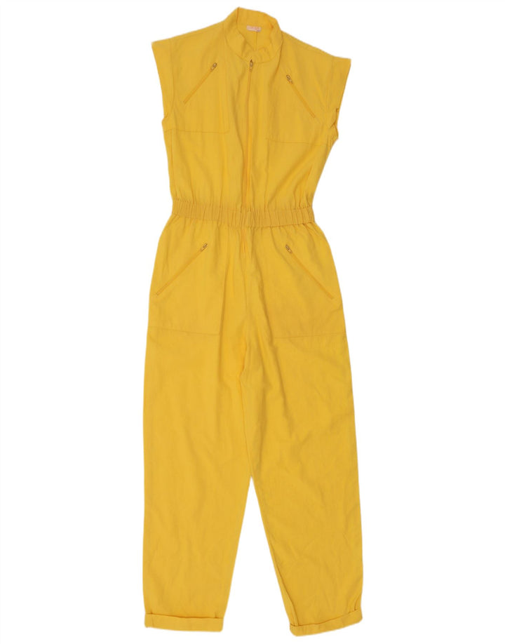 Macacão feminino vintage sem mangas IT 40 pequeno amarelo