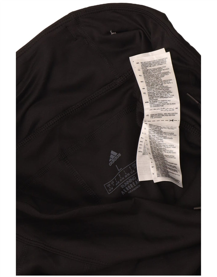 ADIDAS Womens Aeroready Leggings UK 16/18 Grande Preto Poliéster
