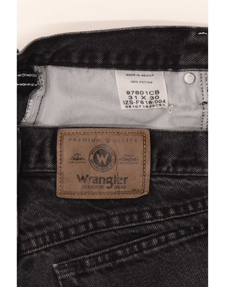Wrangler Mens Straight Jeans W31 L30 Cinza Algodão