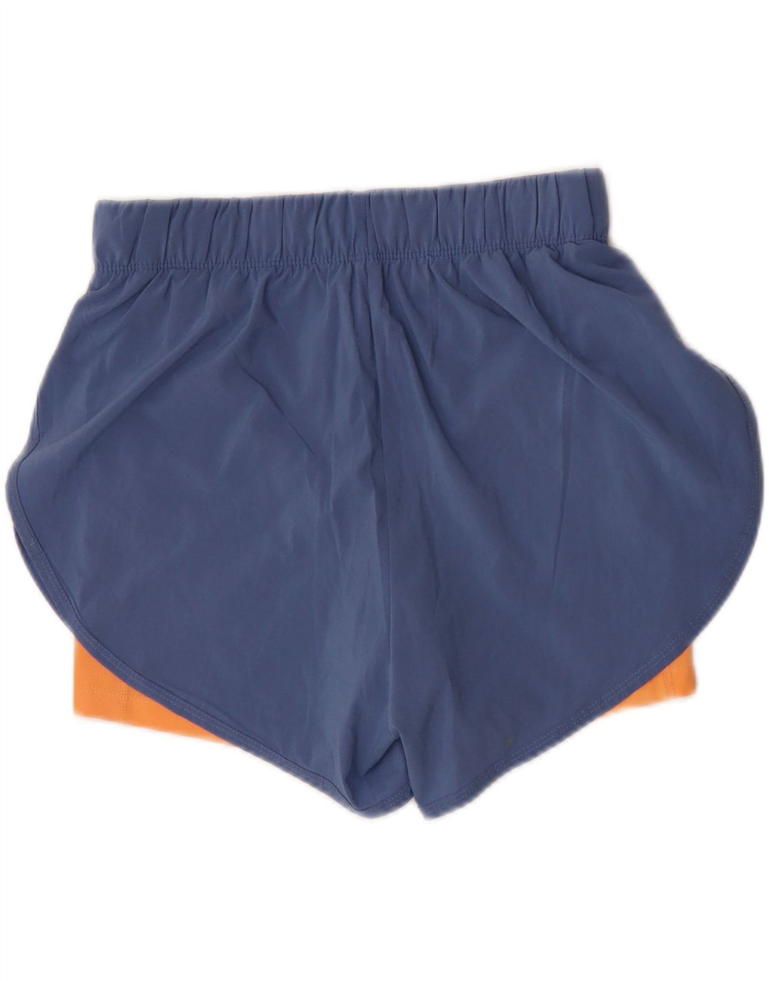 Nike Womens Dri Fit Sport Shorts UK 12 Medium Blue Colourblock Poliéster