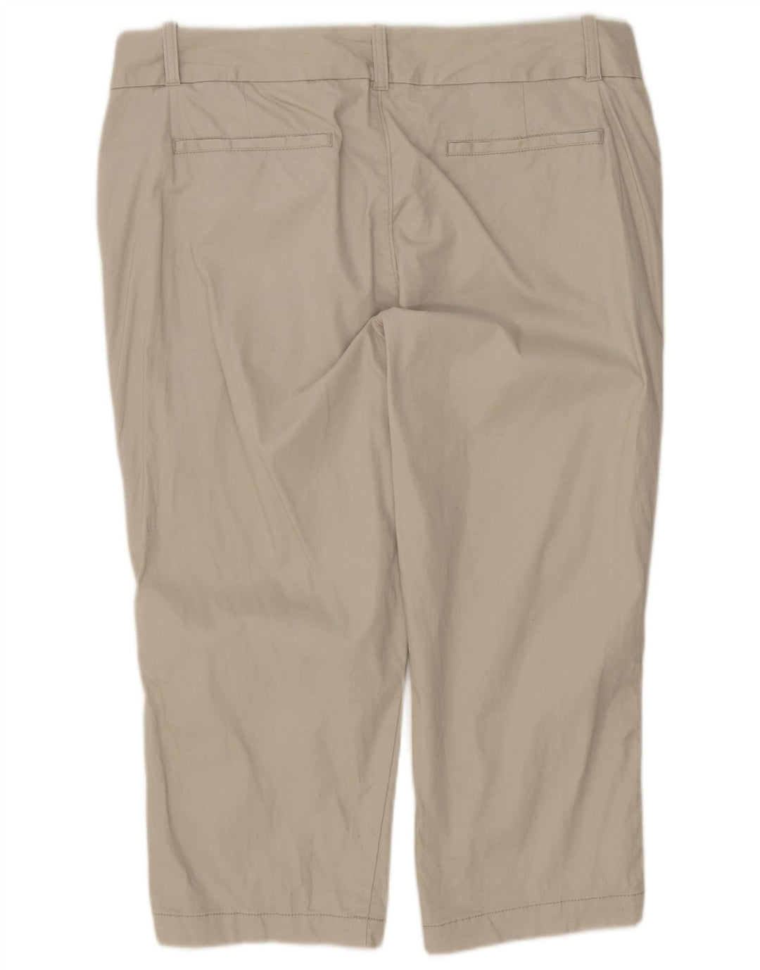 Calça capri feminina DOCKERS reta US 16 2XL W38 L22 algodão bege