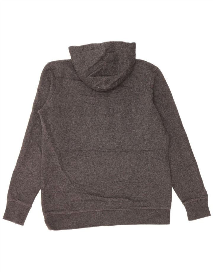 EDDIE BAUER Suéter feminino com capuz e gola redonda Reino Unido 14 algodão cinza médio